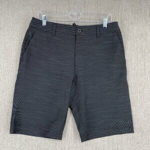 Hang Ten Hybrid Shorts Mens 32 Gray Chino‎ Stretch Lightweight Drawstring 11"